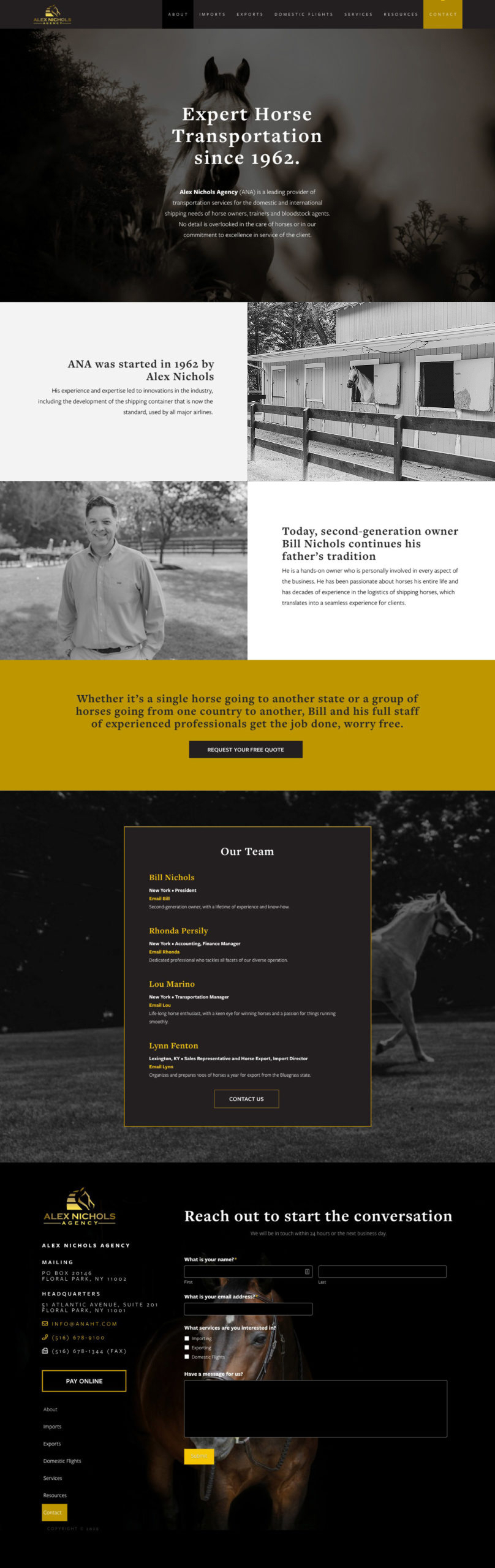 Alex Nichols Agency Website Design by Speakly Media